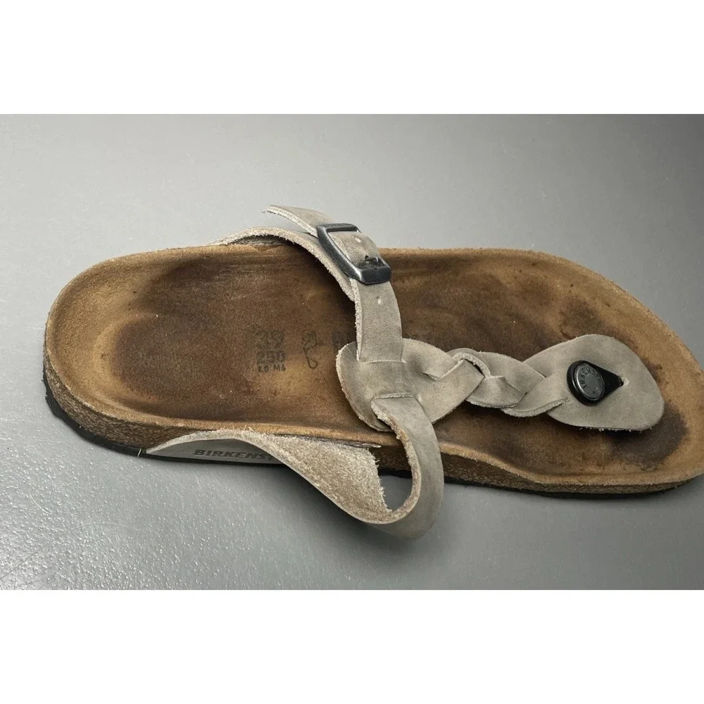 Birkenstock Gizeh Braided Gray Thong Sandals EU39 Women's 8 Men's 6